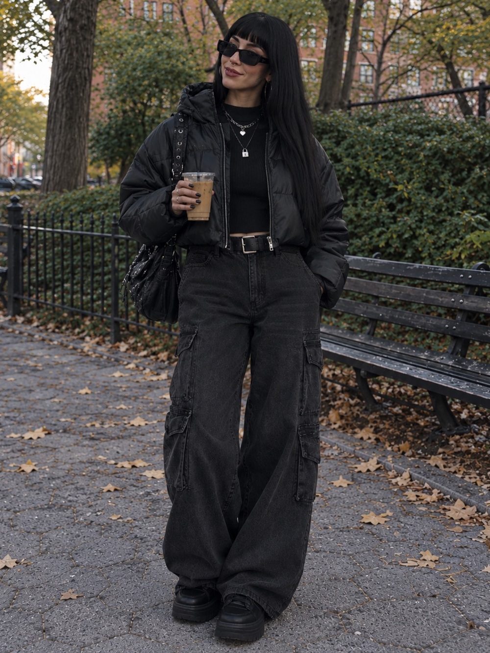 ZARA Black Puffer Jacket with Hood